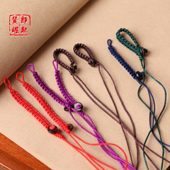 Colorful keychain pendant rope braided rope necklace string sweater bracelet clasp handmade chain hanger necklace string red rope