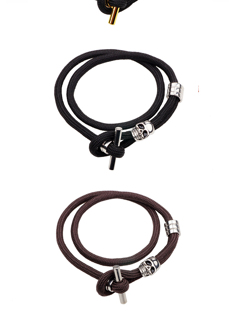 Bijoux De Bracelet D&#39;enroulement Multicouche Géométrique De Crâne D&#39;alliage De Mode display picture 1