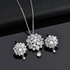 zircon Earrings and Necklace Set Dragon Flower zircon jewelry network style classic Sell product direct deal
