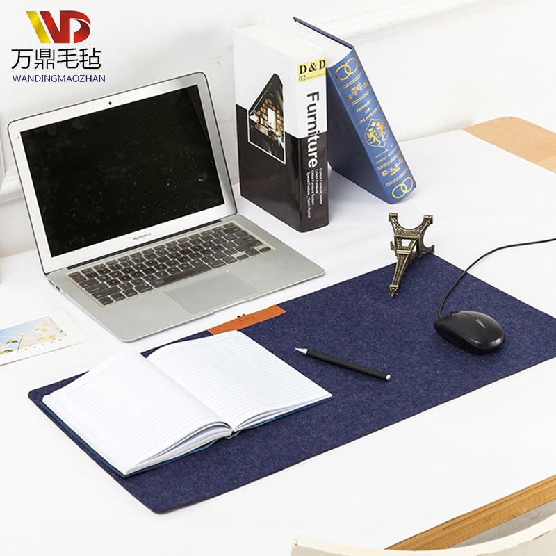 简约办公桌毛毡时防滑桌垫 创意鼠标垫 写字垫板桌面皮垫可印LOGO