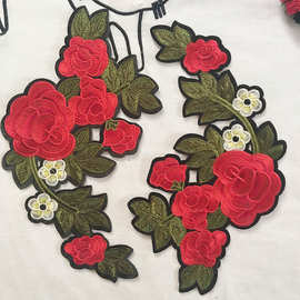 服装辅料 DIY刺绣民族风贴花 旗袍衣裙包 钱包补丁花贴 背胶布贴