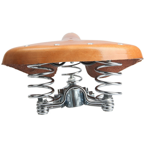 Bicycle seat cushion retro cowhide seat mountain bike saddle comfortable riding accessories genuine leather old style seat cushion