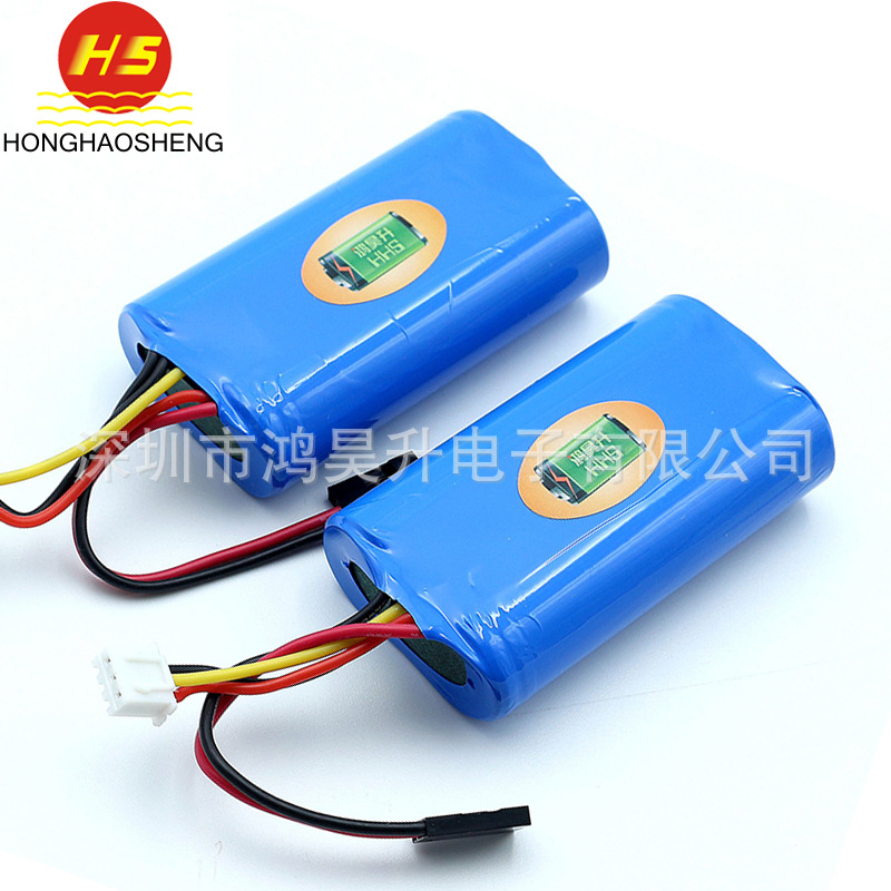 厂家定制7.4V 5200mah 18650锂电池组摄影机电动玩具视频机锂电池