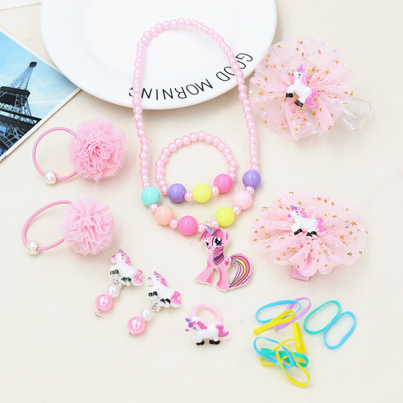 Korean Girl Necklace Hair Accessories Box Headdress Gift Gift Box Jewelry Set display picture 28
