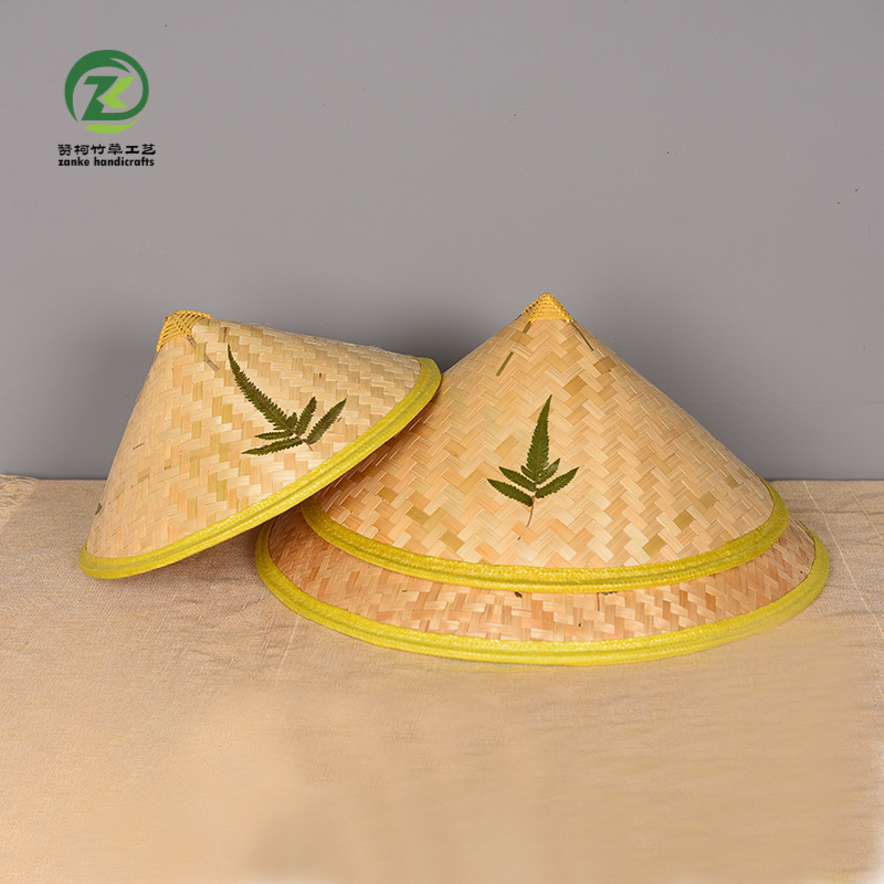 Creative Bamboo Straw Hat Sunshade Rain Cover Hat Lampshade Tea-picking Hat Hand-woven Stage Performance Dance Props Creative Bamboo Straw Hat Sunshade Rain Cover Hat Lampshade Tea-picking Hat Hand-woven Stage Performance Dance Props