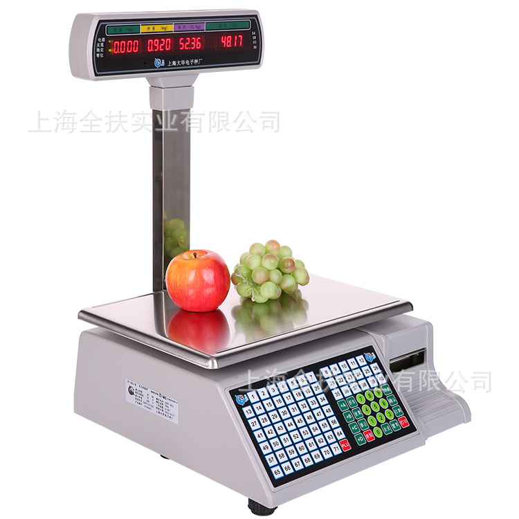 上海大华电子秤厂家直销SY-A收银秤超市收银秤称重打印结算电子秤