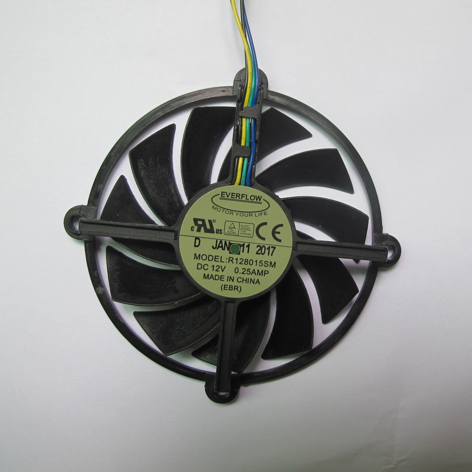 供应EVERFLOW支架散热风扇R128015SM 80x80x15mm