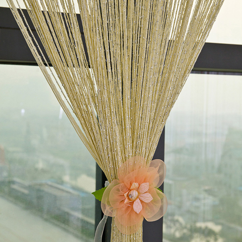 厂家供应特密扁银线帘1*2隔断玄关门帘婚庆装饰通风通风门帘