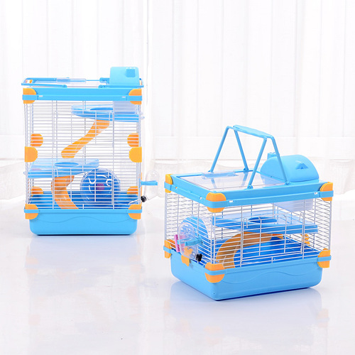 Factory direct sales hamster cage golden bear cage double cage hamster supplies toys dream castle hamster cage