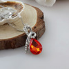 Metal accessory, small crystal necklace, pendant, wholesale