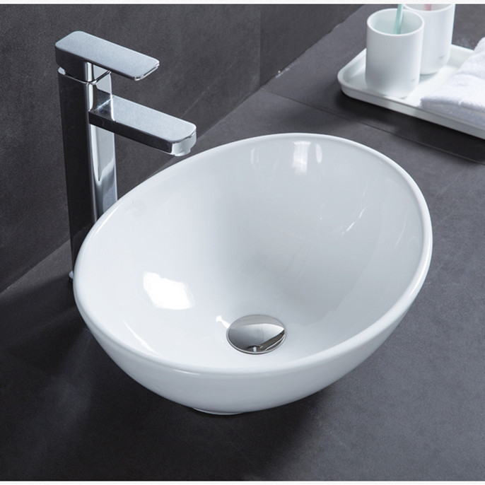 Ceramic wash basin bowl-shaped oval art basin bathroom counter basin European style wash basin wash basin