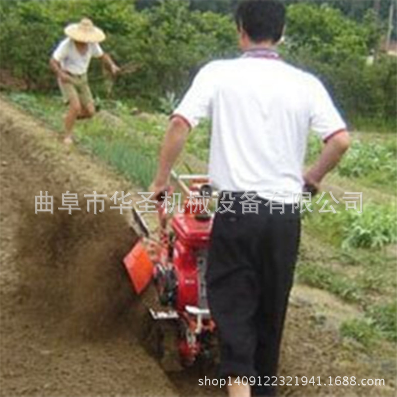 四驱旋耕机  小型手扶开沟培土机图片草莓起垄机