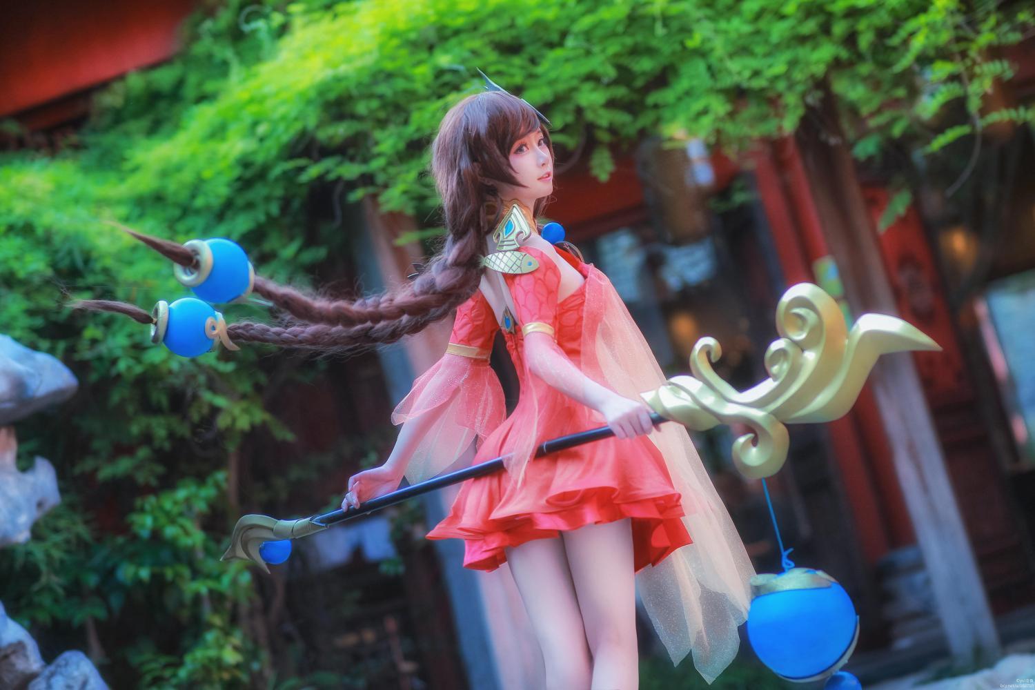 漂艺大乔cos假发双马尾麻花辫斜刘海女式动漫游戏cosplay动漫同款-阿里巴巴