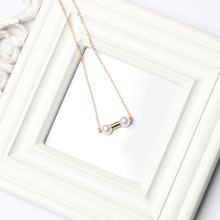 8g Weight Necklace Classification Wedding, Travel Occasion Women'S Gender Gold, Silver Color Fashion Pearl Short Necklace 3
