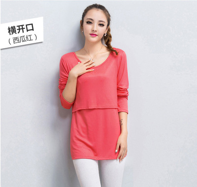 純棉2020韓版孕婦T恤 哺乳衣秋冬打底 孕婦裝上衣 長袖月子服外出