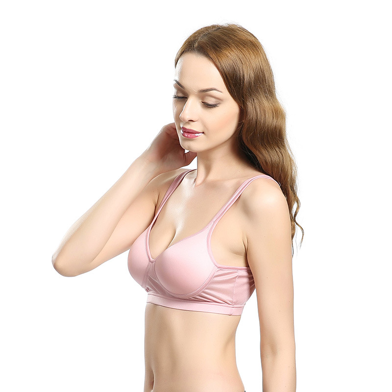 Knitted silk light and thin comfortable underwear, wireless bra
