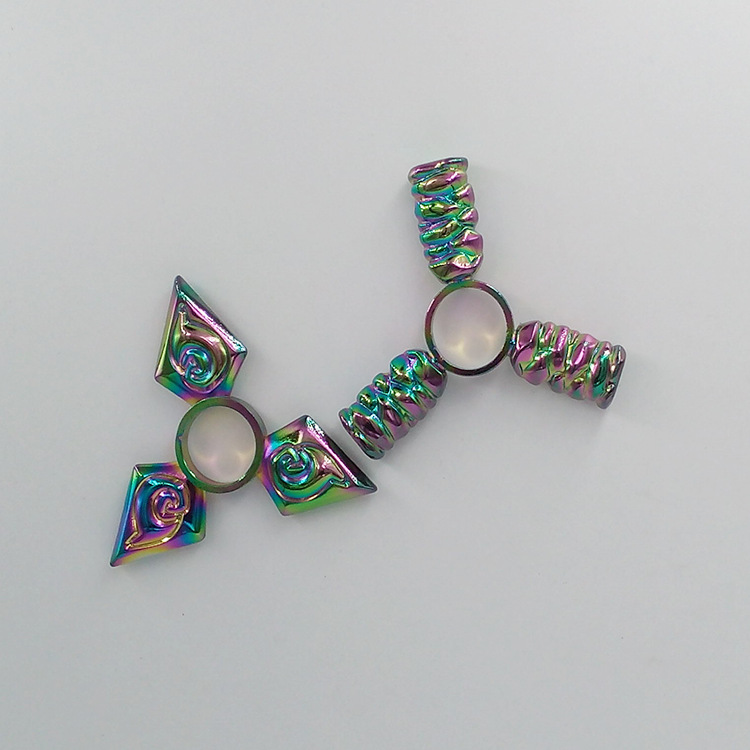 铝合金陀螺IP镀彩色纳米真空镀彩色指尖陀螺旋转指上陀螺电镀彩色