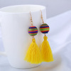 Long multicoloured earrings, European style, boho style