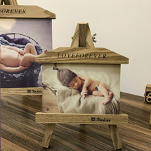廠家批發 木質相框創意小畫架7寸10寸婚紗攝影兒童相框 定做logo
