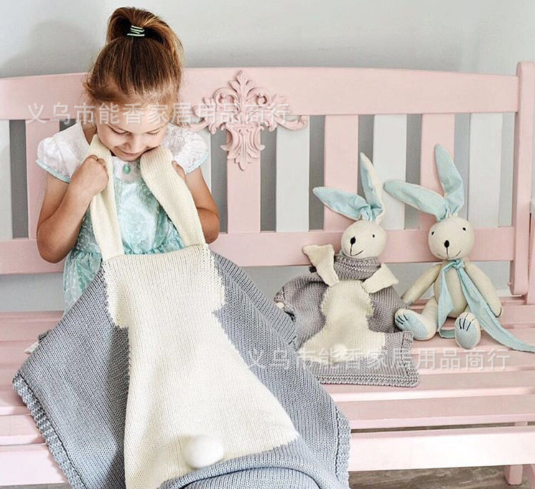 兔子毛线空调毯 (21)