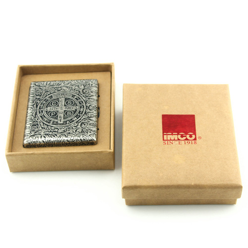 Austrian original IMCO Aiku brand brass cigarette box 20 pieces creative 6-sided carving men's box ultra-thin cigarette box
