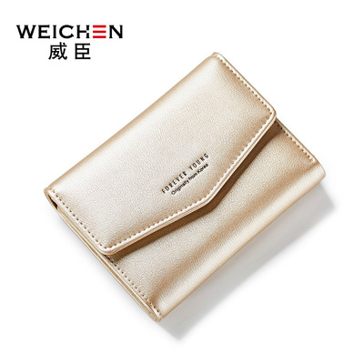 Wesson 2018 phụ nữ mới ví ví thời trang ngắn đơn giản Hàn Quốc ví nữ ví khóa purse