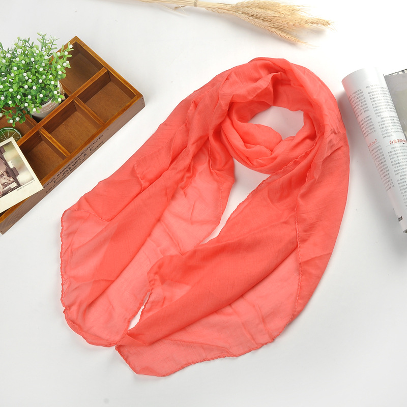 Cotton Material Solid Color Pattern Winter, Autumn Season Women's Simple Style Solid Color Cotton Solid Color Scarf