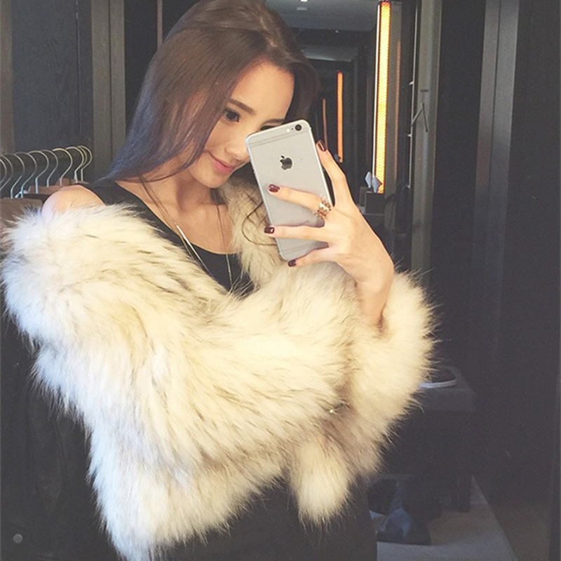 仿貉子毛皮草外套女短款2018冬新款时尚名媛小香风狐狸毛修身显瘦