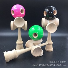 5杯5孔PU款 技巧球 kendama 优质榉木 厂家批发