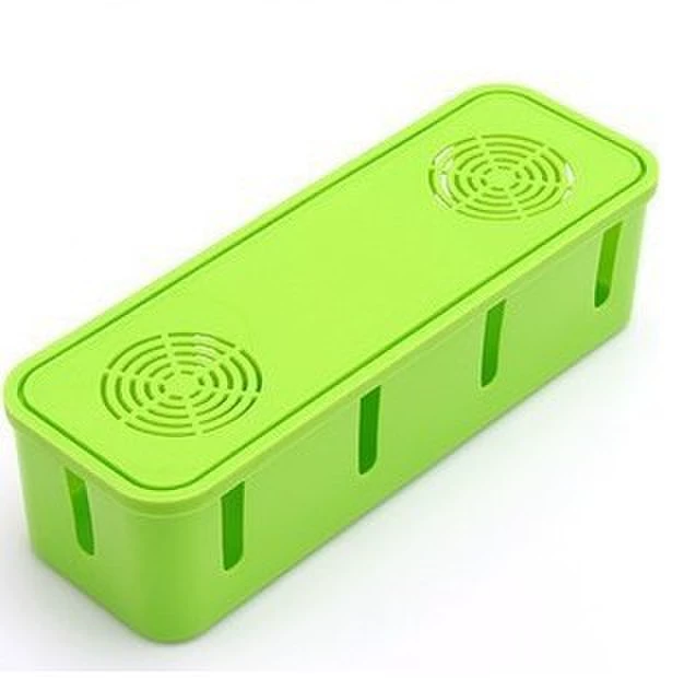 Table storage box, PP cable organizer 26.5×9.5×7 cm, clips included