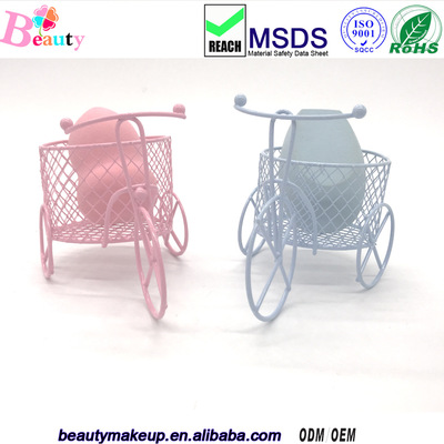 迷你自行车三轮车收纳架粉扑支架托美妆鸡蛋海绵晾晒架防发霉|ms