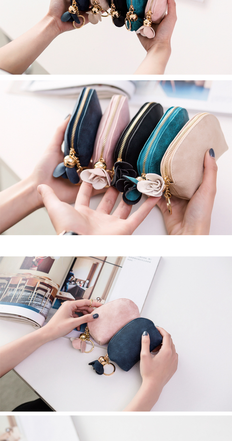 Women's Solid Color Pu Leather Zipper Coin Purses display picture 1