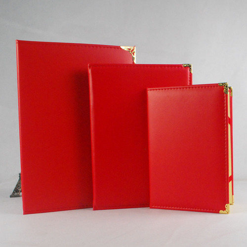 Customized Red Leather Cover Blank Certificate Envelope for Award Certificate Making and Honor Certificate Design Wholesale