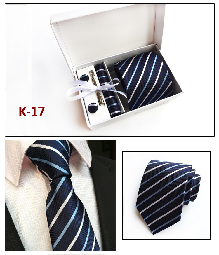 Factory Wholesale Men's Tie Spot Gift Box 6 Pieces Set Team Necktie Business Formal Wear Tie display picture 17