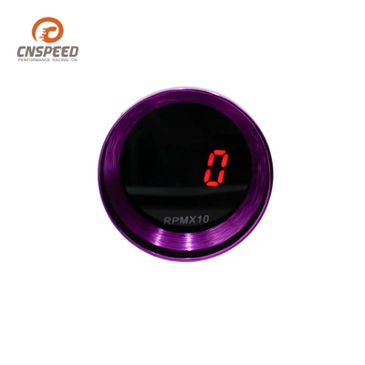 12V Universal avtomobil modifikasiyası taxometri 37mm LED qara korpus