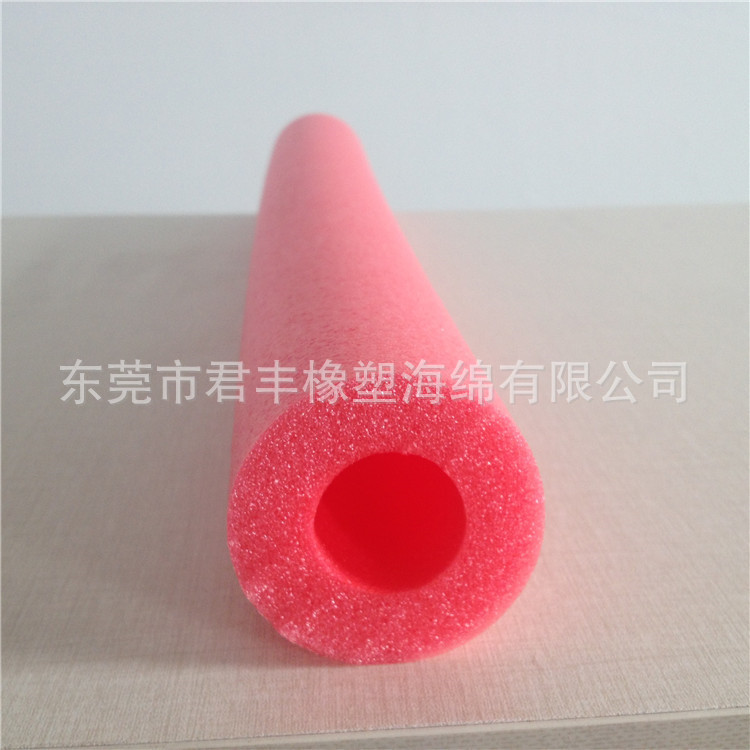 供应高密度电子电器运输防护珍珠棉棒材 红色空心epe游泳管棒