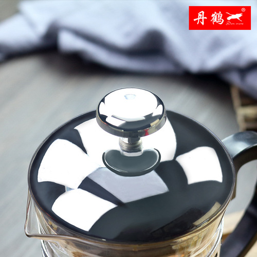 Stainless Steel Glass French Press Coffee Maker Drip Coffee Maker French Coffee Maker Fine Mesh Tea Infuser Glass Tea Pot 
