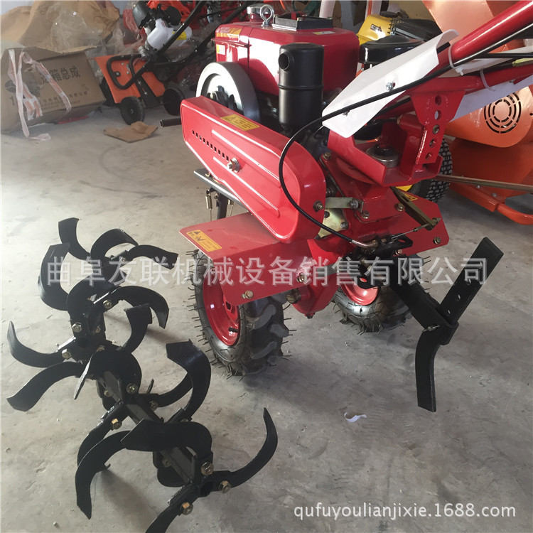 360度旋转手把微耕机 大棚专用开沟除草机 微型松土机6