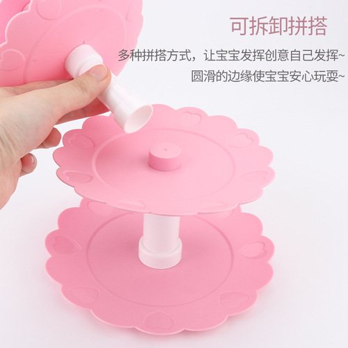 Fun Play House Dessert Tower Children's Toy Simulated Small Cake Biscuit Donut Set