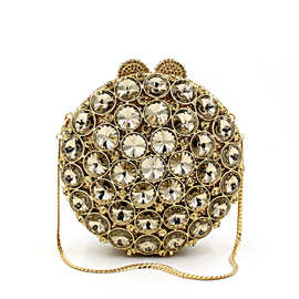 嘉喜利欧美奢华时尚镶钻晚宴包晚装包宝石女包新娘链条单肩女包