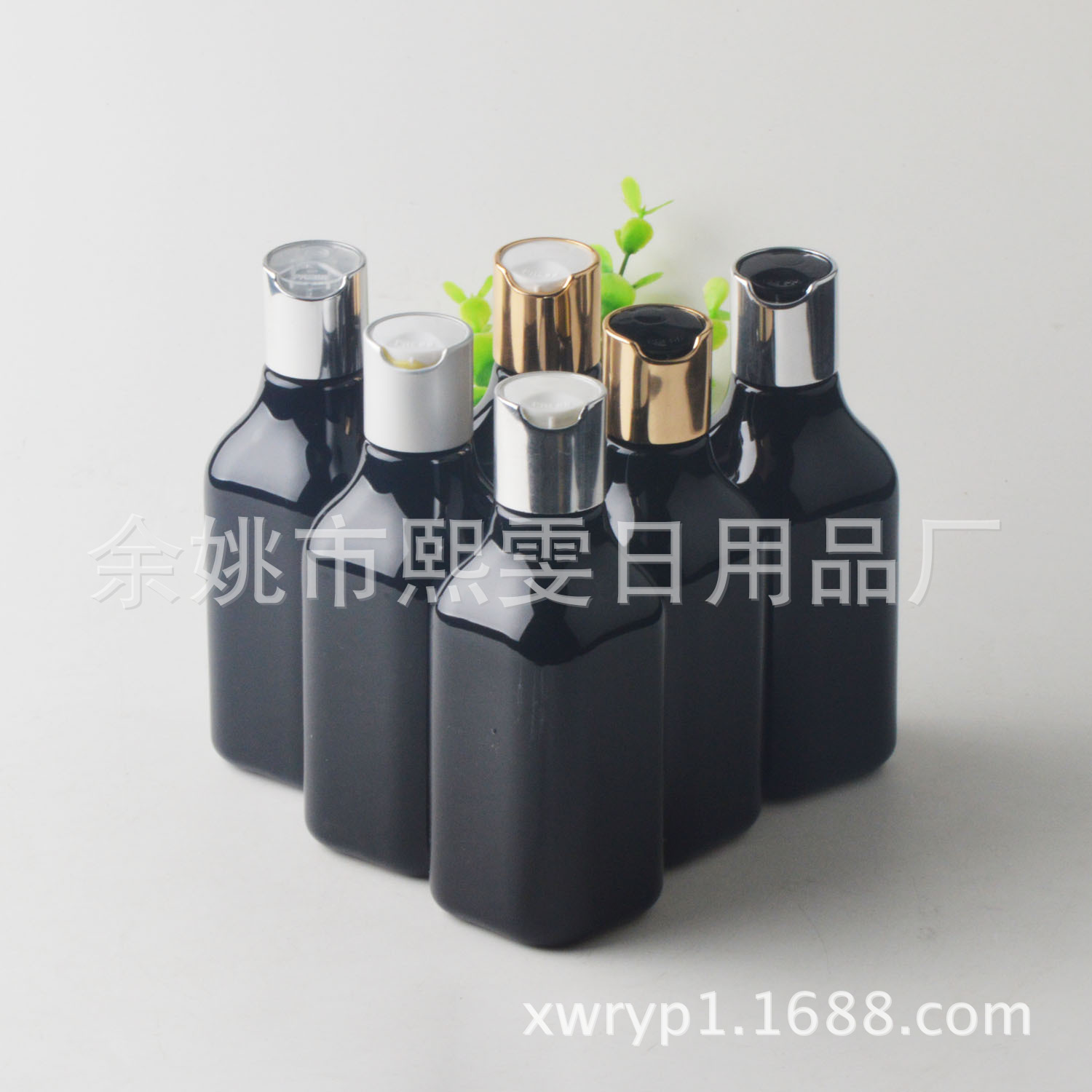 200ml黑色长颈瓶千秋盖圆瓶化妆水瓶 乳液瓶纯露瓶