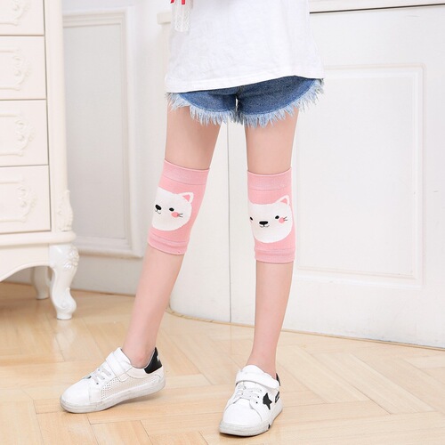 New Cartoon Cat Air Conditioned Room Leg Guards Children's Sock Covers Baby Toddler Crawling Knee Pads and Elbow Pads