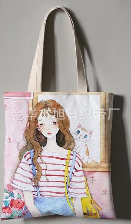 厂价直销新欧标环保折叠购物袋，手提棉布袋，满版喷印购物袋