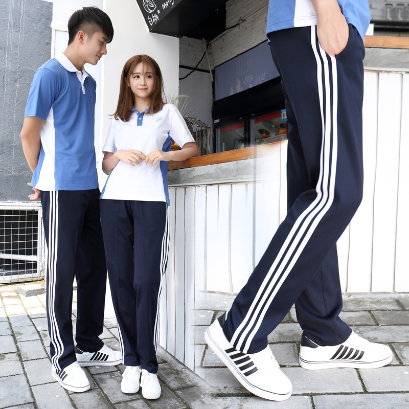 Shenzhen school uniform middle school three-side school uniform pants High School Shanwei school uniform men's and women's new casual sports running trousers