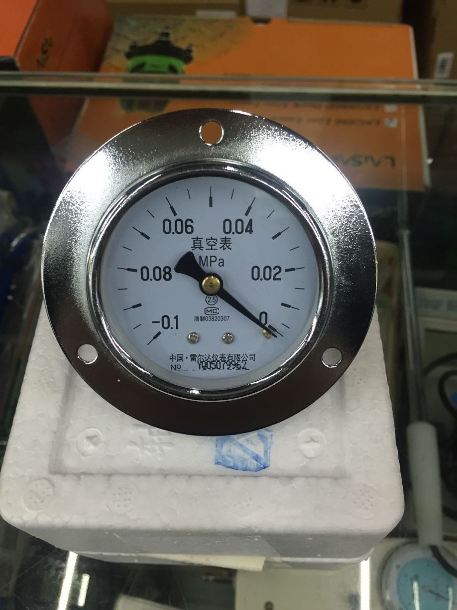雷尔达真空表  Y60ZT -0.1-0MPA  轴向前边 螺纹14*1.5  2分牙