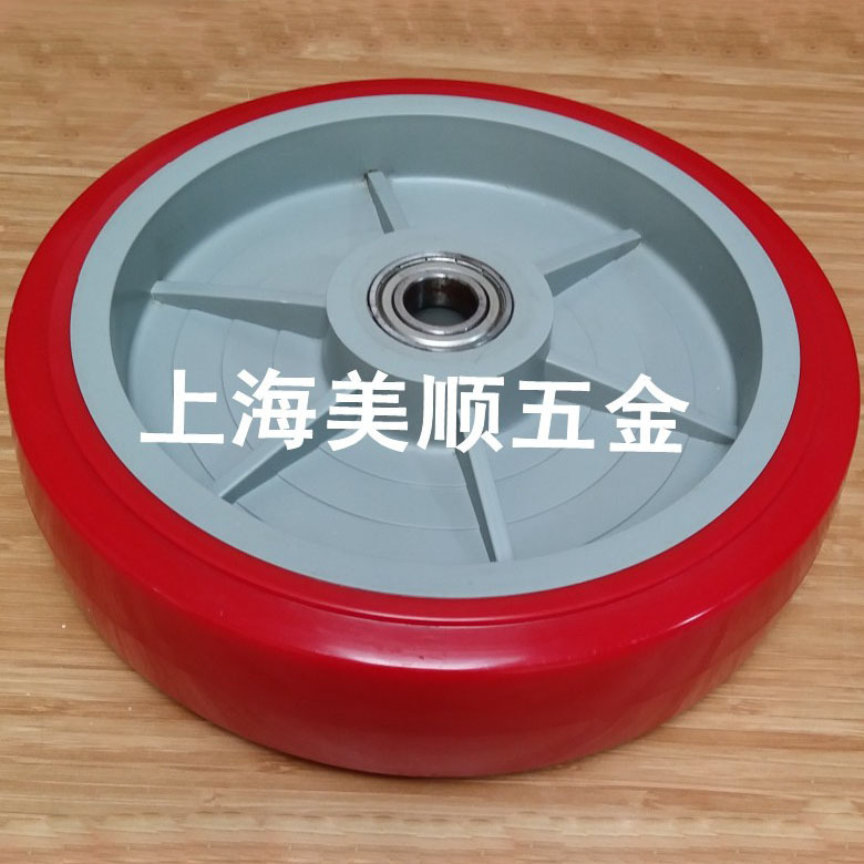 生产厂家供应美顺新品优质12*3寸载重型静音 塑芯聚胺脂PU脚轮