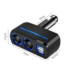 SD-1918 1/2 3.1A Dual USB Car Cigarette Lighter Socket Splitter Cigarette Socket Distributor Power Adapter