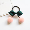 Children's cute hairgrip with bow, fuchsia hair accessory handmade, Korean style