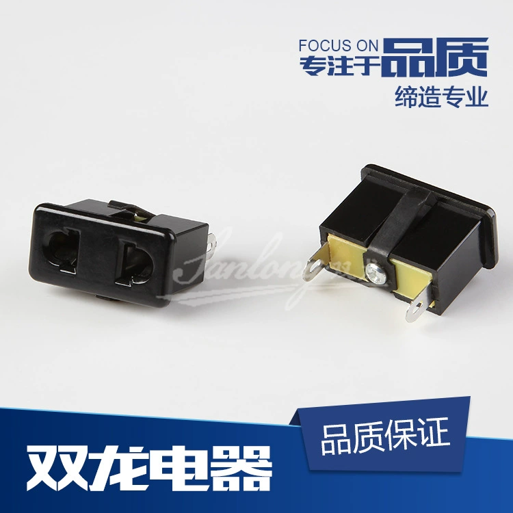 Factory Direct Sales Specifications Uniform Full Card Plastic Two Site Power Specup Plastic Wood Plugs SL-101 two-hole socket