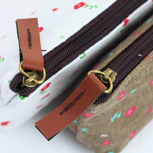 Korean version of cute floral pencil bag, creative canvas stationery bag, In the Mood for Love female student pencil bag, direct supply from the manufacturer